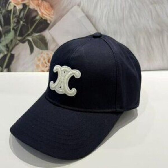 Celine Black Cap with White Logo - Picture 2 of 7
